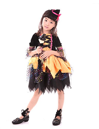 コスメティックファンスノー 価格2552円 ハロウィン 衣装 子供 コスプレ 魔女 デビル コスプレ コスチューム 女の子 コス ワンピース ハロウィン 仮装 小悪魔 パーティー仮装衣装 クリスマスコスプレ かわいい 変装 M 身長 125 140cm T Co
