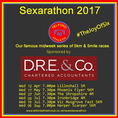 #Sexarathon 2017 dates and welcome to our new sponsors D.R.E. &amp; Co Chartered Accountants  fb.me/1R4Ltai51