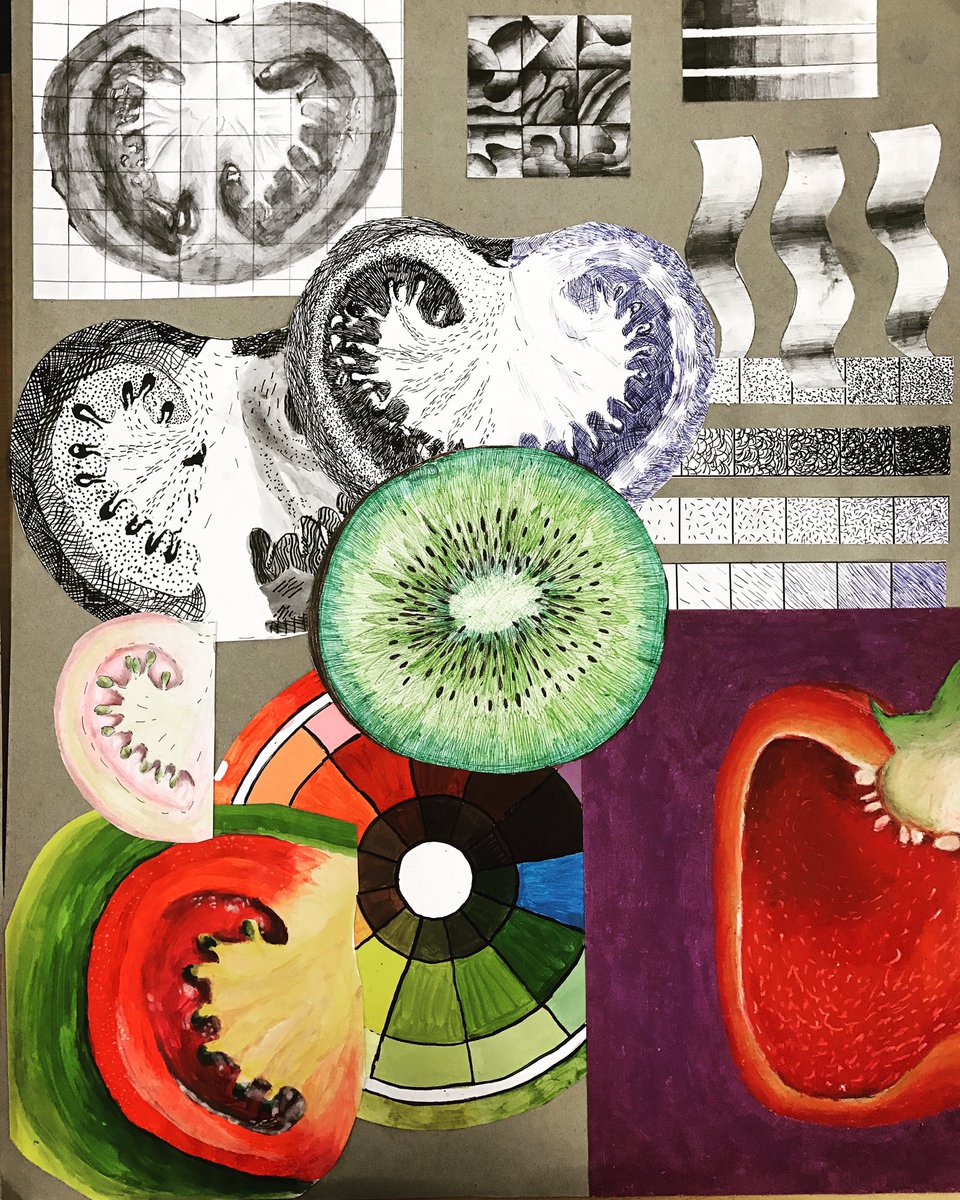 hls_art's tweet photo. Excellent work by yr9 as they complete their formal elements project! #GCSEart #formalelements #materialpractice #media #organicforms https://t.co/crhTpp7rYb