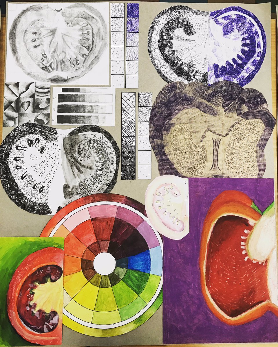 hls_art's tweet photo. Excellent work by yr9 as they complete their formal elements project! #GCSEart #formalelements #materialpractice #media #organicforms https://t.co/crhTpp7rYb