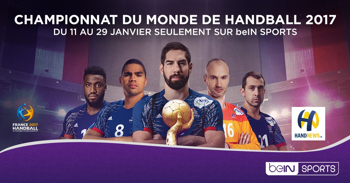 HandNewsfr's tweet photo. [#JeuConcours] 📣 RT &amp; FOLLOW @HandNewsfr &amp; @beinsports_FR pour gagner vos places VIP pour le Mondial  #Handball2017 https://t.co/jtGnWVTxxw