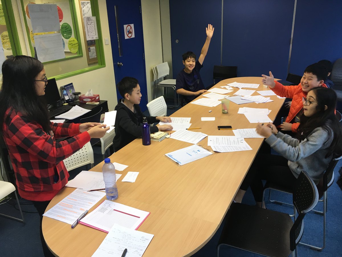 A heated but jovial debate from this morning's Jr. Debate class on giving licenses to Hong Kong food hawkers #streetfood #kyphk #debateclass