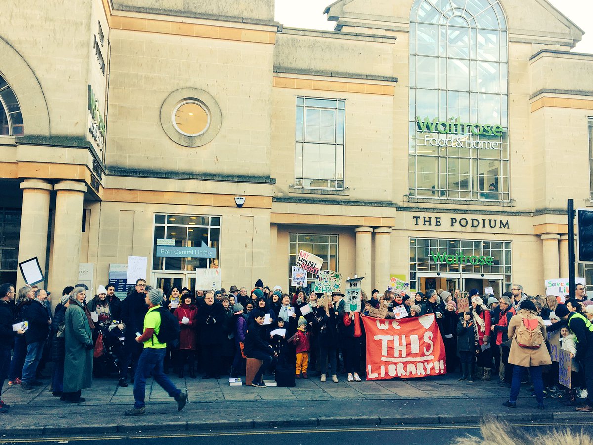 AmyWilliamsMBE's tweet photo. Please don't move the Library @SaveBathLibrary , early protesters this morning. https://t.co/yGLoFZcjY0