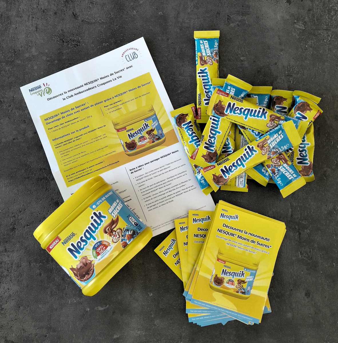 byovier89's tweet photo. #nesquik . Merci @ClubAmbassadeurs @NestleFr .Colis reçu ce matin. On va testé, partagé. Un bon petit chocolat avec - de sucre! Miam miam! https://t.co/8V7OF42KbI