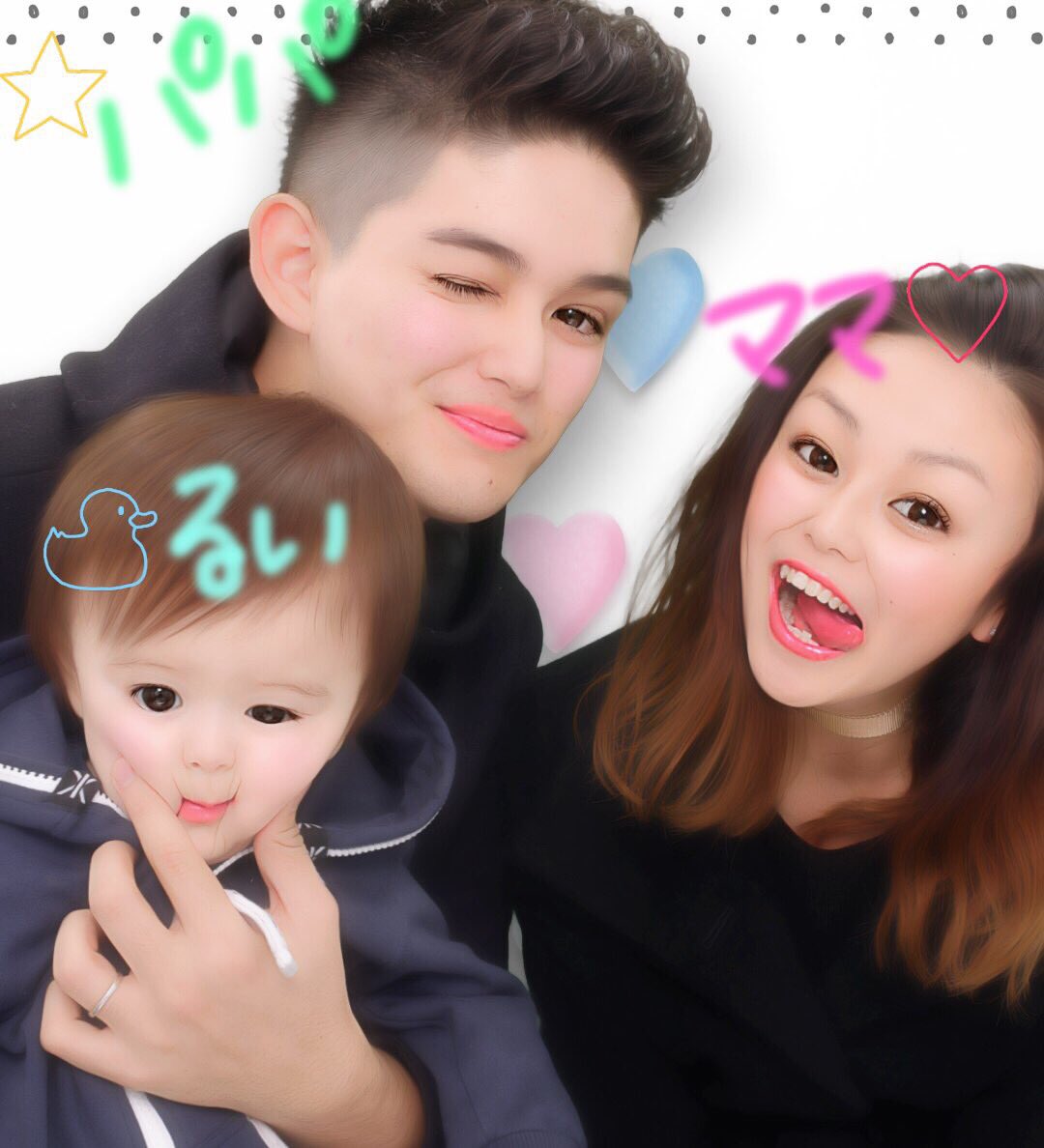 manaharries34's tweet photo. #ZyonMana ファミリーでプリクラ！❤ https://t.co/qstFPpcHRz