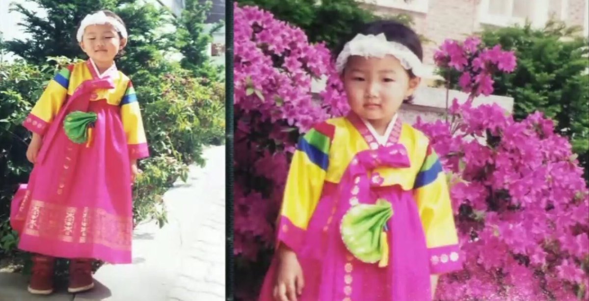 꽃이 보고 싶다고 유치원 땡땡이를 치던 어린 시절의 화사는 평상복으로도 한복을 즐겨입곤 했었다고.