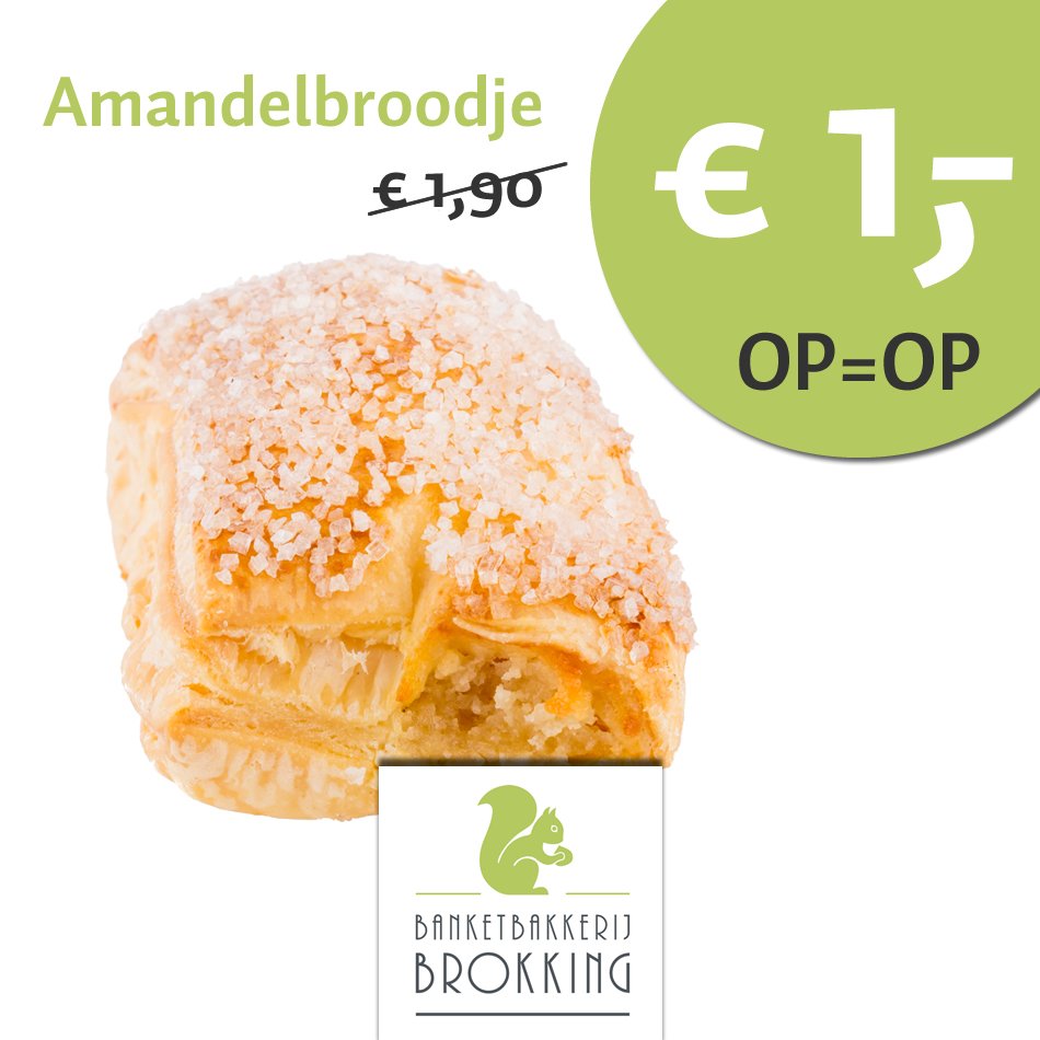 Hazelnootgebak's tweet photo. 📢 AANBIEDING! OP=OP 📢
Amandelbroodje: van € 1,90 voor € 1,-
Geldig vanaf zaterdag 14 januari. https://t.co/jsq1YDGedO