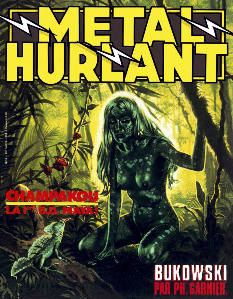 polygraphych's tweet image. 3/3 Обложки разных лет крутейшего французского журнала комиксов #MetalHurlant 

#comics #bandedessinee #BD #комиксы