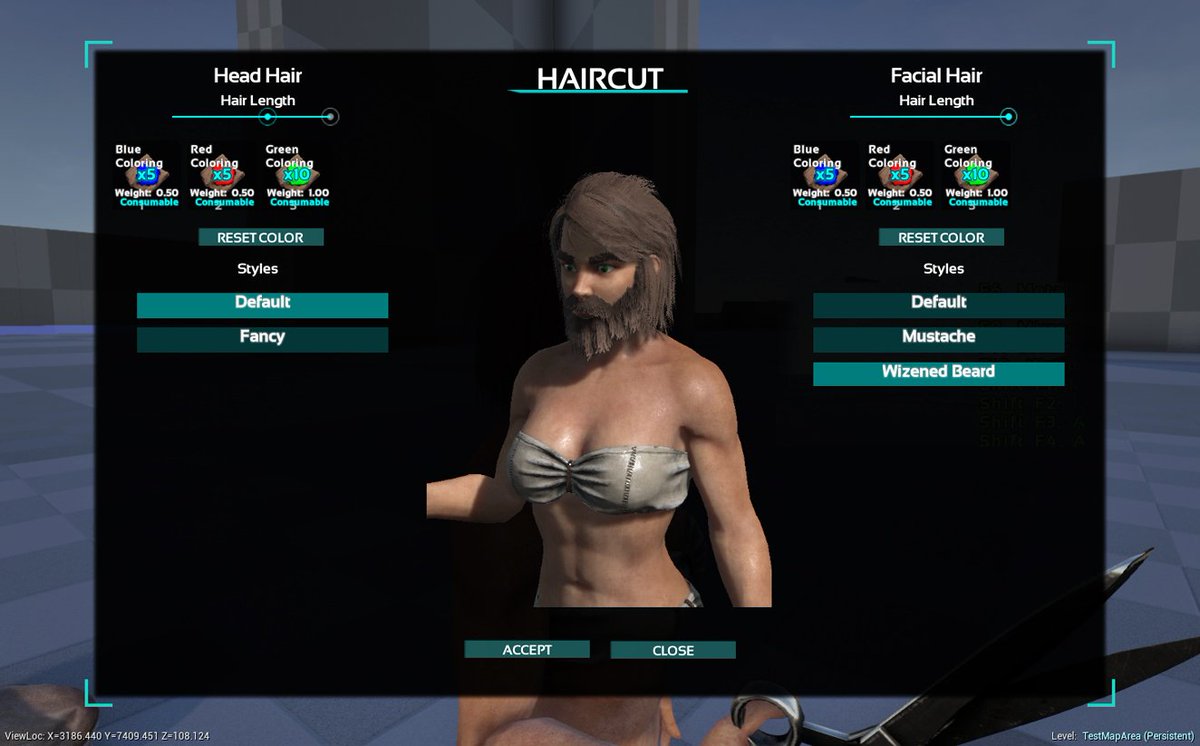 jeremystieglitz's tweet image. In ARK, all hair-styles will be available for both genders! (more than this of course, just testing :) )