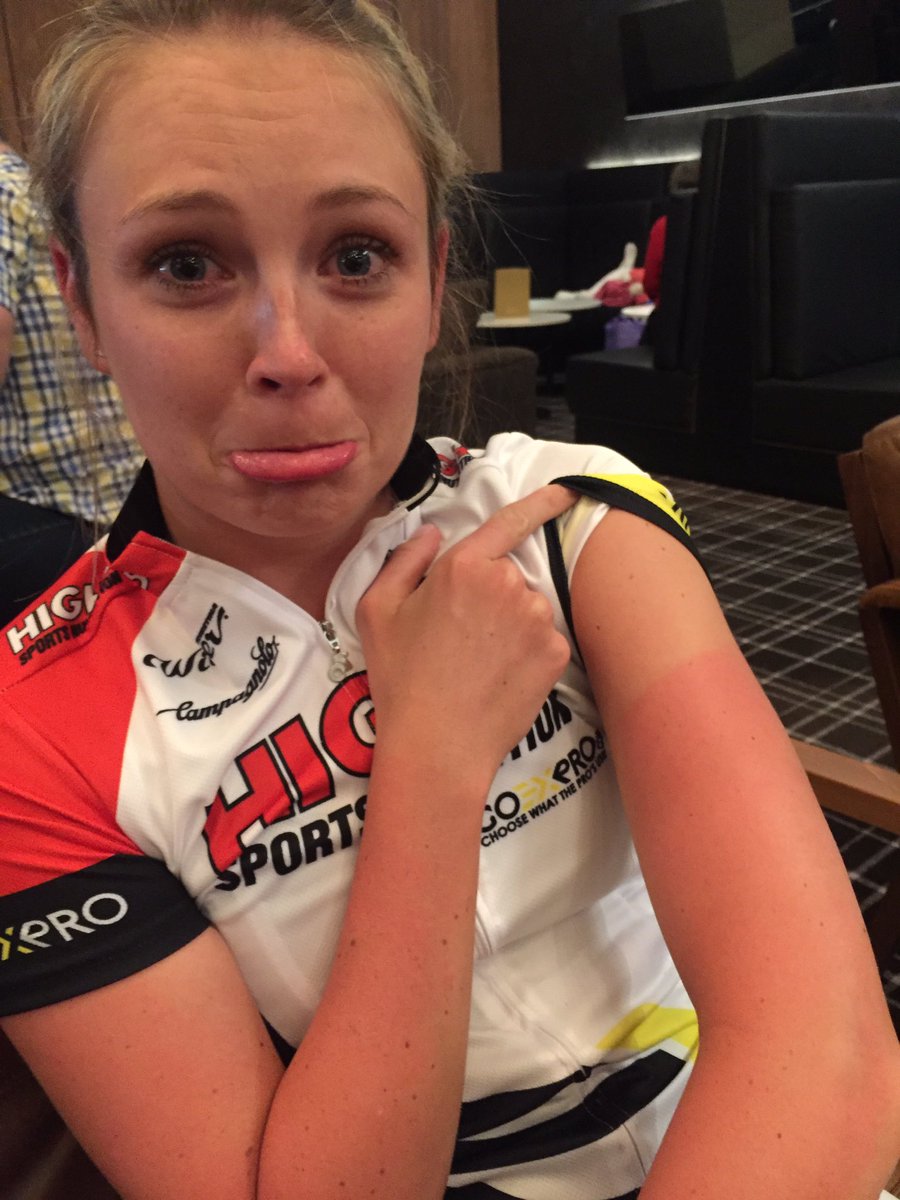When you forget your <a href="/premax/">Pau_ruiz_api</a> sunscreen, lesson learnt #TDUWomens #tourdownunder