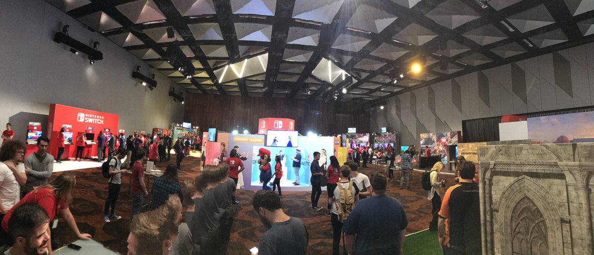 VOOK64's tweet photo. The AU Switch event setup! #NintendoSwitch https://t.co/rknFthGo0n