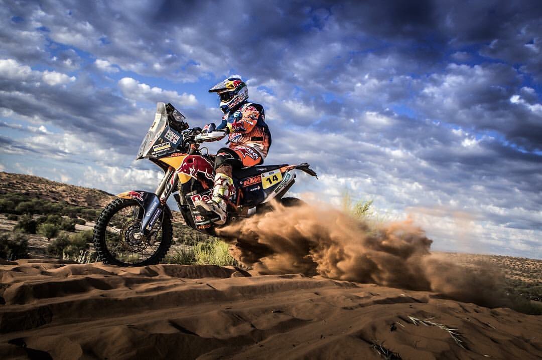 With a 33min lead give fellow Brit Sam Sunderland your support today on the final 64km stage of the Dakar. KTM, Bell Helmets &amp; Michelin.