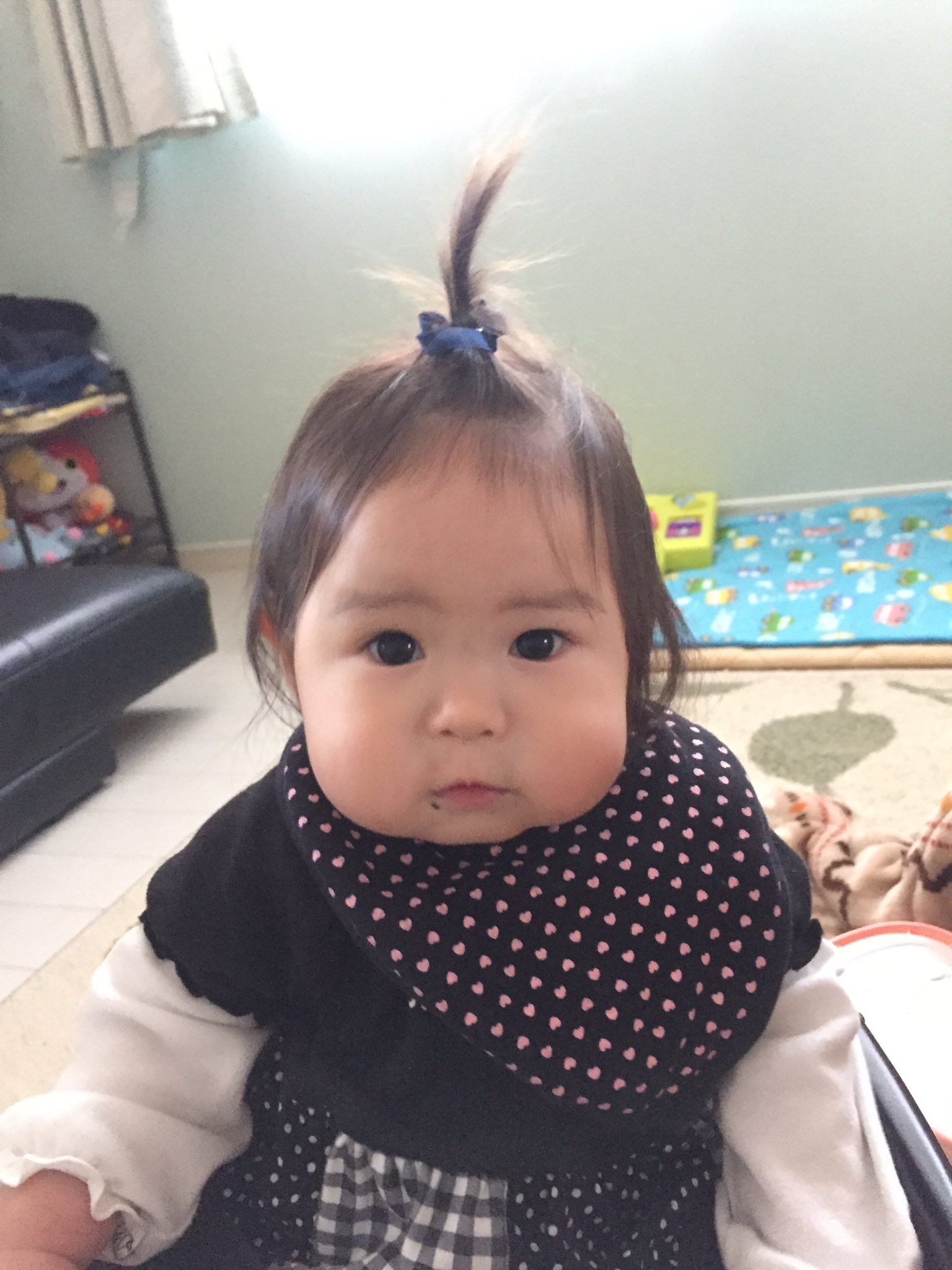 おふみ ママ垢 前髪ピンで初めて止めてみた おにぎりんちゃん増すな 笑 凛りん おにぎりんちゃん 女の子 ほっぺた落ちそう ほうれん草付いてるよ T Co Egfhf8pwmq Twitter