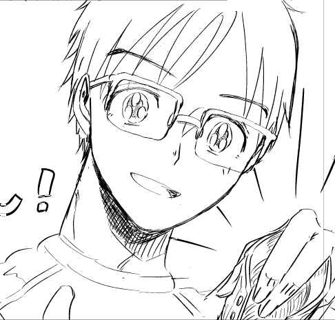 おっきい勇利も出る 無配だとしても、やっと眼鏡勇利を紙媒体でちゃんと描けた…;///;