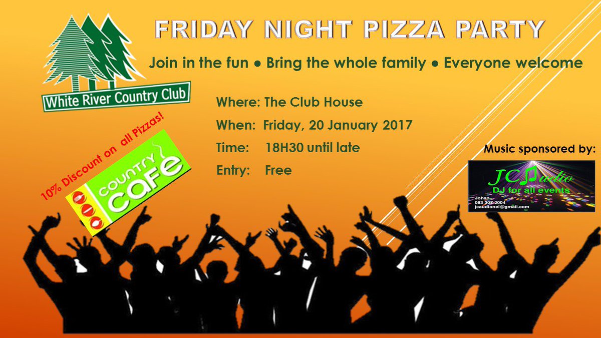 Come join us for our first of many social events at the club. #yourmostenjoyableroundofgolf#pizzaparty#bringthefamily#whiterivercountryclub