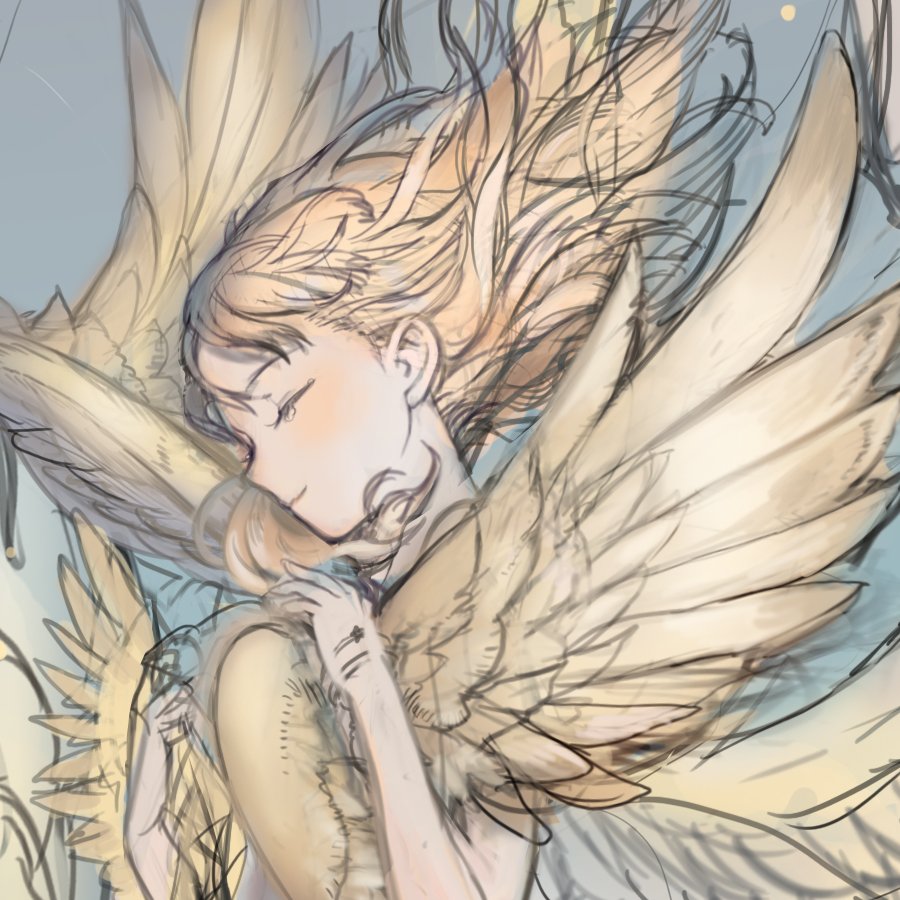 描きたかったけど色々あって止まってしまったやつ、幸せな感じにしたかった　続き描けたらいいな