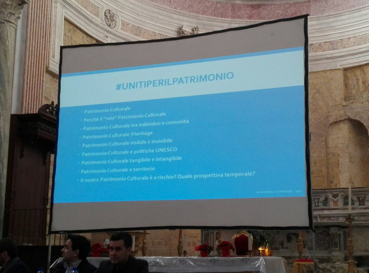 MarcoVigna1's tweet photo. Suggestioni e ottime domande su "cos'è il patrimonio" presentate da @virginiacaimmi; vice-presidente @UNESCO_giovani #Unite4Heritage #Napoli https://t.co/L2xG0X12Ra