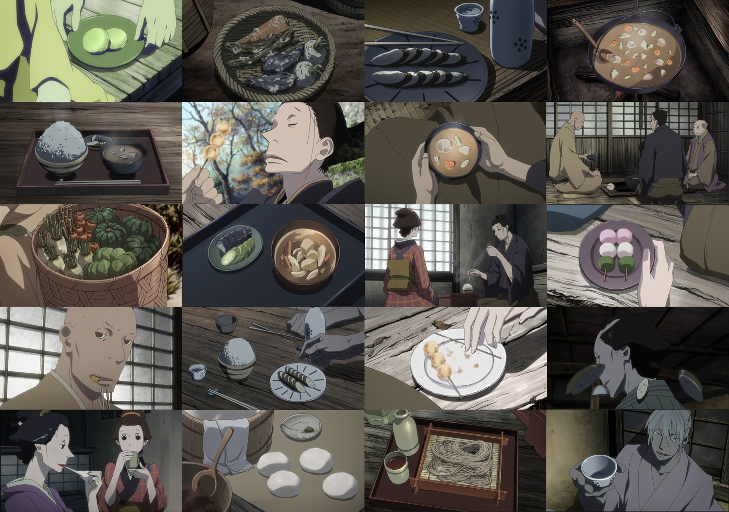 いちくま Accaアニメが飯テロすぎるともっぱらの評判だが ６年前にアニメ化された さらい屋五葉 も蕎麦に飯に酒に漬物に団子にと飯テロシーンのオンパレードだったんだ なにがひどいってこれだけで３話までくらいの量ってあたりだ T Co