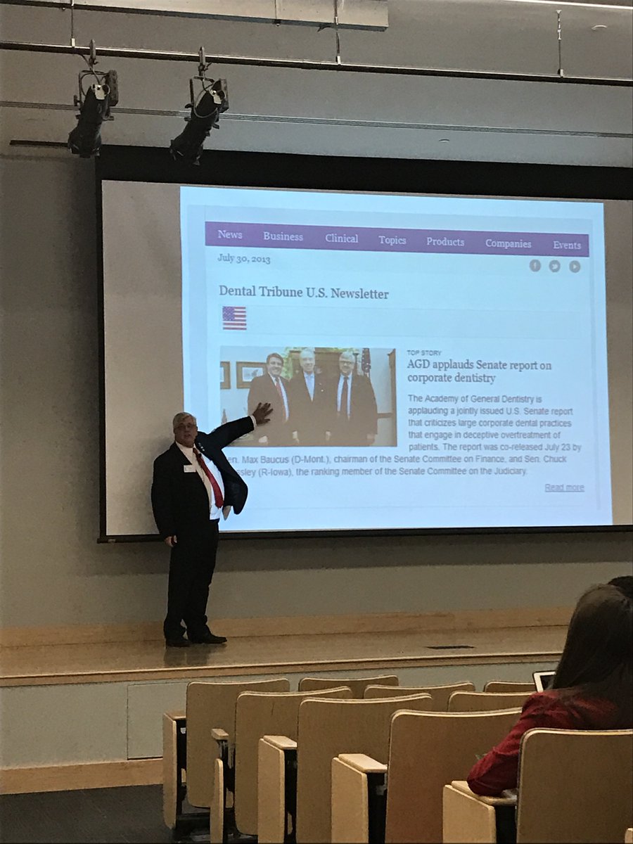 district4_asda's tweet photo. Dr. Carter Brown, Past President of the Academy of General Dentistry, on Corporate Dentistry #d4asda #district4asda #sweetteeth https://t.co/OkGoHM0Wn6