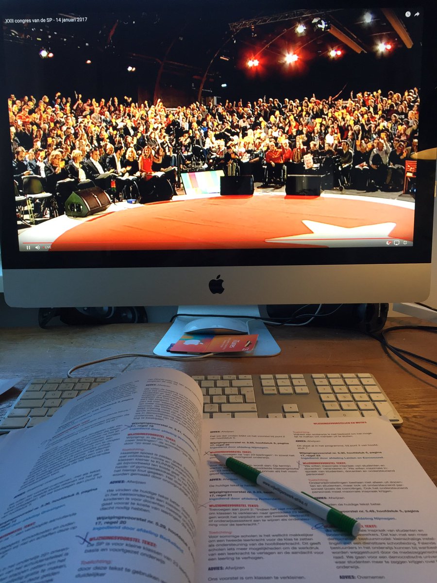 Prima live verbinding met het  #SPcongres - zo ben ik er toch een beetje bij!