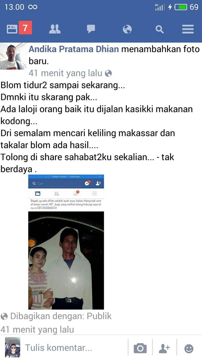 infoMKS_'s tweet photo. Siapa tau ada yg melihat dan mengetahun keberadaan bapak ini.
Sebarkan. https://t.co/LQ0LNuU29j