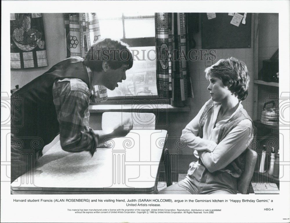 1980 Press Photo Actor Alan Rosenberg, Sarah Holcomb \"Happy Birthday Gemini\"  