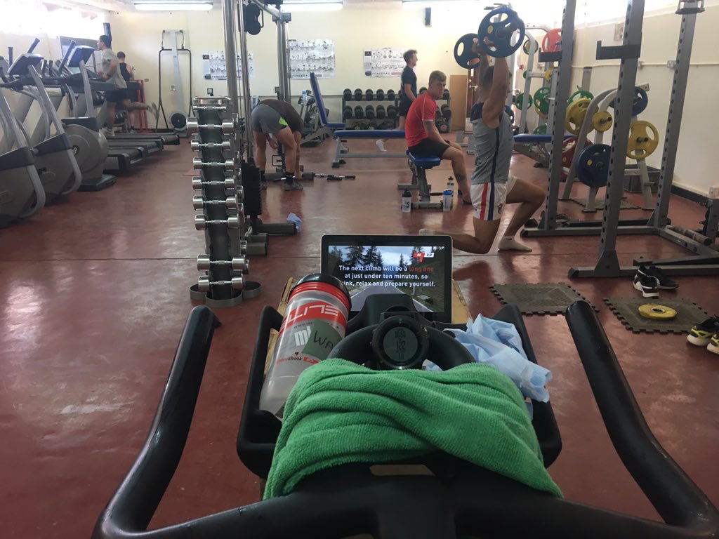 benwatts251's tweet photo. @jamesward01 An early morning @TheSufferfest / @colcollective spin for me in Kenya. #NoAC #NoFan  #winterbase #30degC ☀️☀️☀️🚴🏼 🇰🇪 https://t.co/gfQRxQF82a