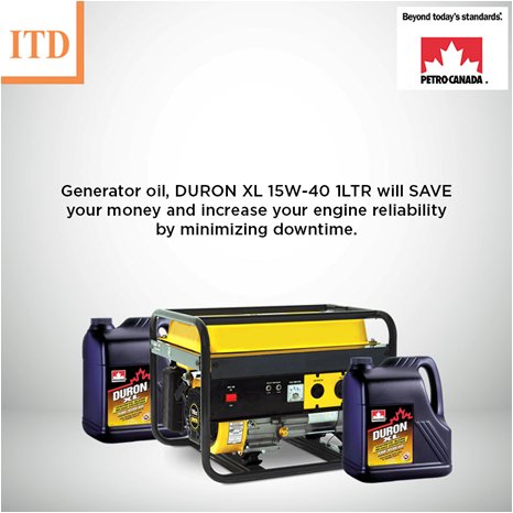 ItDoil's tweet photo. Now protect your generator with Duron XL 15W-40 
Available at our website: https://t.co/70enZjqXWo
#engine #oil #ITDOil #Buyonline #Pakistan https://t.co/Y7GSUASlwK