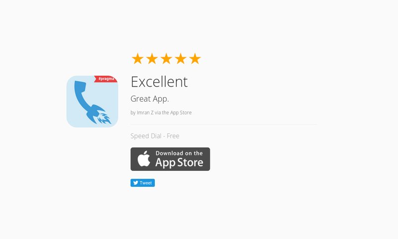 speedDialiPhone's tweet photo. 5 Star Review: "Excellent: Great App." https://t.co/WydYnqvISK https://t.co/3xO4saPWZW