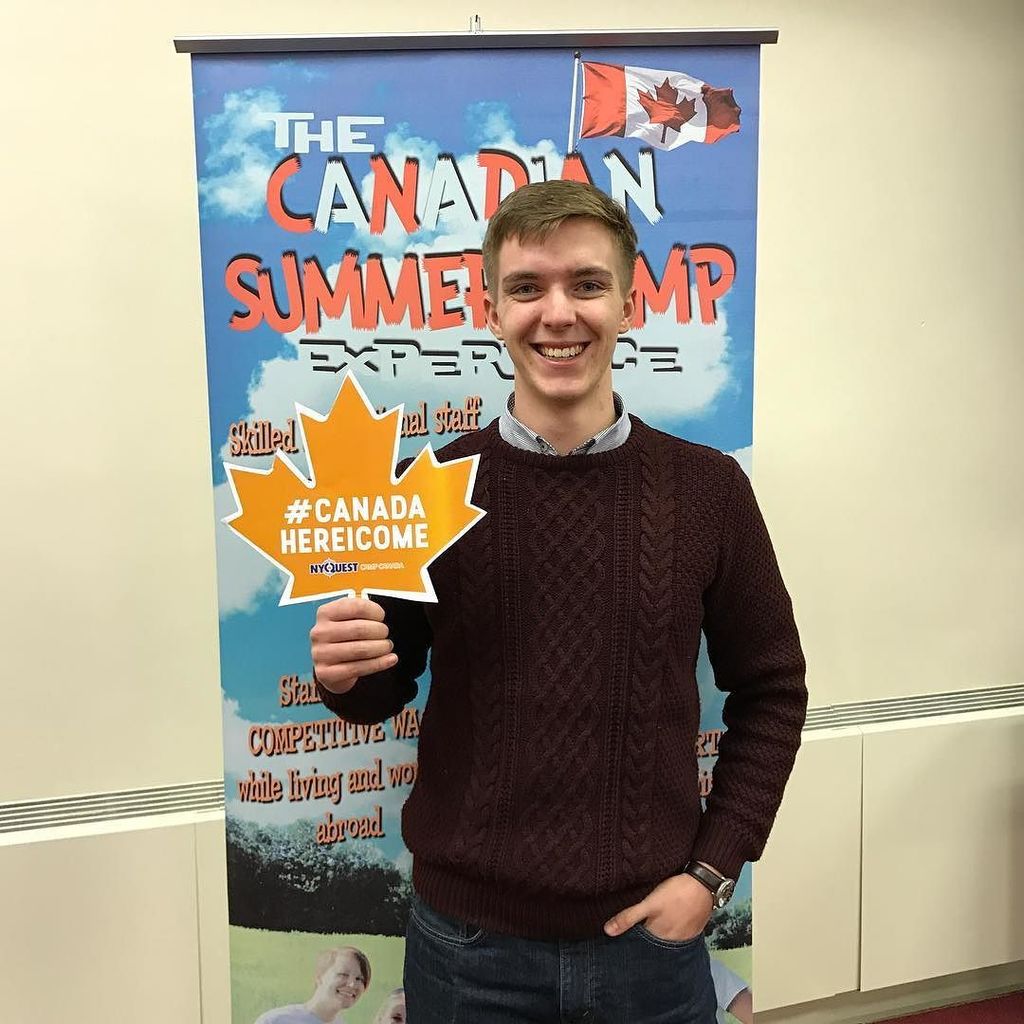 CampCanadaHQ's tweet photo. Fred just got hired for a waterfront position at an amazing camp in Ontario!
#Manchesterfair #CanadaHereICome https://t.co/1gu41ZdAf6