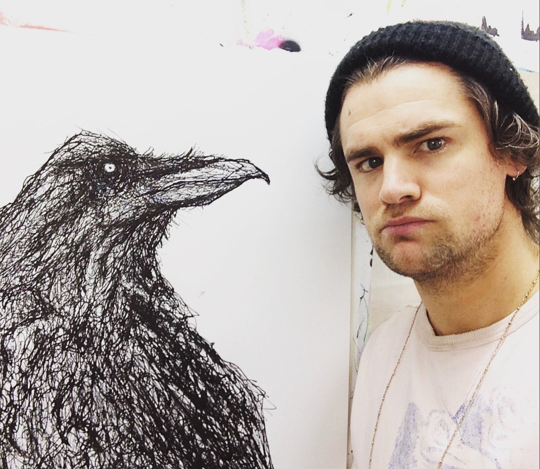#grumpy #crow #illustration