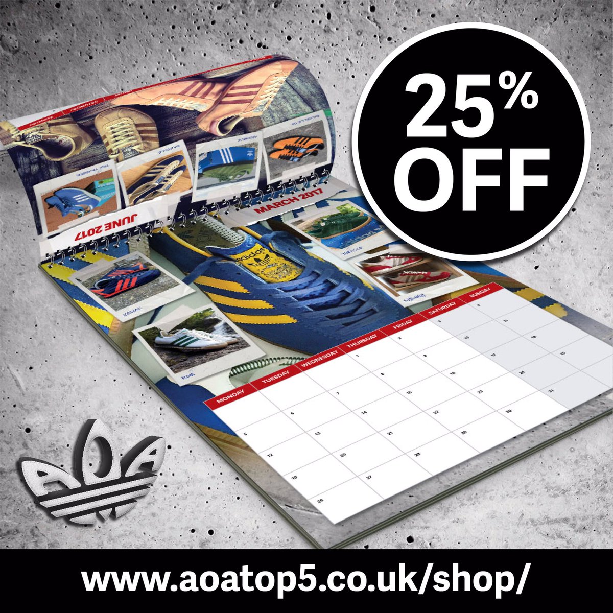 aoatop5's tweet photo. @CasualSaturdays there's now 25% off RRP on the AOA Calendar - https://t.co/6BKmP7krUo #aoatop5 https://t.co/JDk46jfnHy