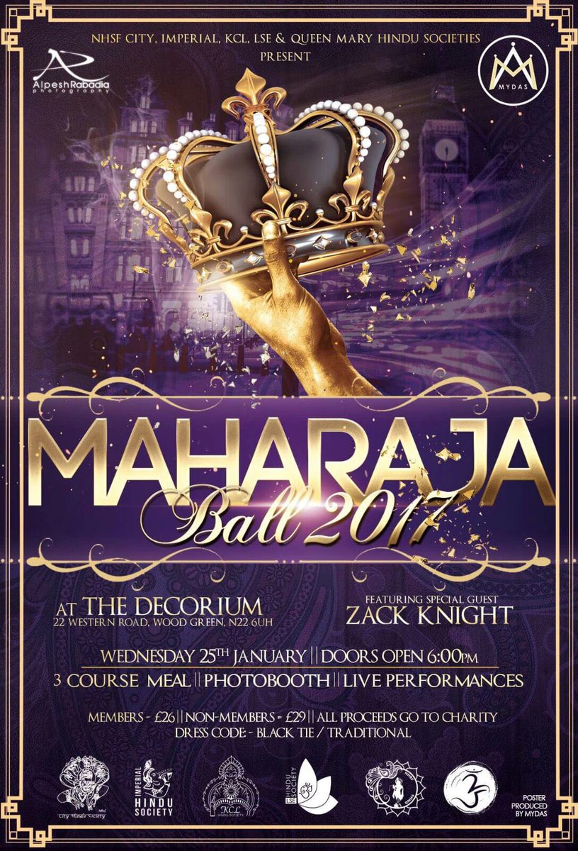 ICHindu's tweet photo. Less than 2 weeks till the Maharaja Ball! Tickets are still available for what will be an unmissable night with a performance by ZACK KNIGHT https://t.co/o4dKdzmxos