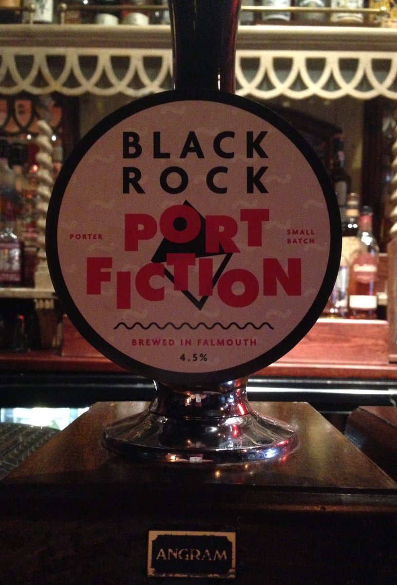 On the pull! <a href="/BlackRockBrewCo/">Black Rock Brewing</a> - Port Fiction 4.5%.