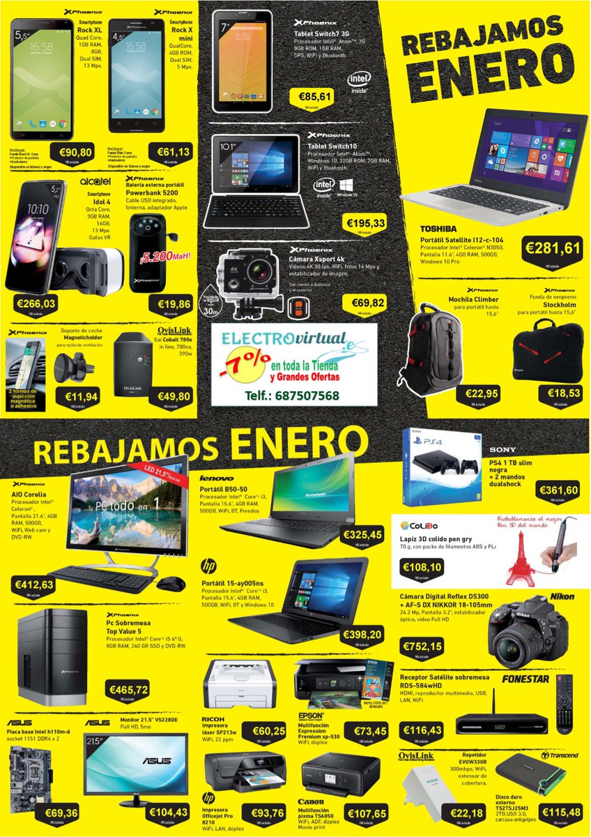 Electro_virtual's tweet photo. ¡¡Continuamos bajando los precios!! En https://t.co/qZhHaeBBmJ  ¡¡VISITANOS!! #electrovirtual #barato #PymesUnidas #tiendaonline #económico https://t.co/6blSXxTmbk