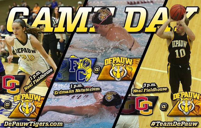 DePauwAthletics's tweet photo. Busy day at Lilly Center with @DePauwWswim @DPUMensSwimming @DePauw_WBB @DePauw_MBB  all in action #TeamDePauw https://t.co/yy8IYfXv2s