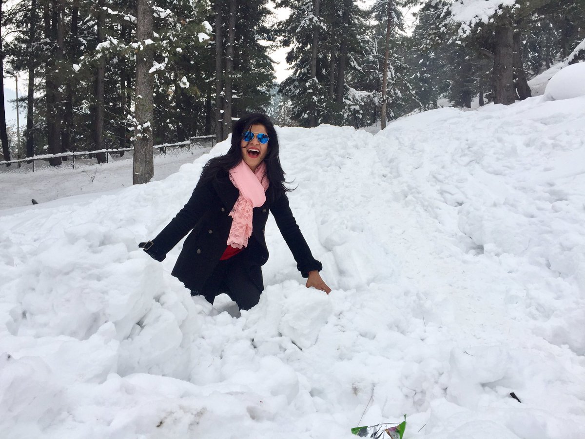 Anjana during her trip to Kashmir