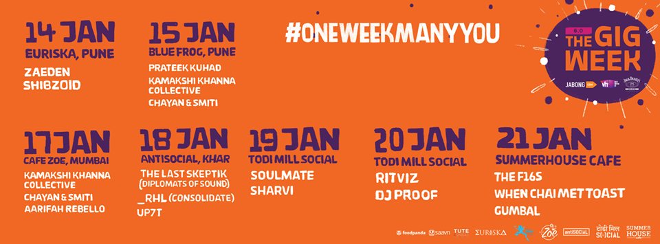 JioSaavn's tweet photo. #TheGigWeek kicks off in style TONIGHT at Euriska, Pune with @ZaedenMusic and Shibzoid. See you on the dancefloor, friends https://t.co/CFaLbxWAjq