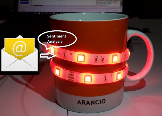 chunliu's tweet photo. Visualize sentiment analysis score for received emails using #Arduino MKR1000 with LED lights and #NodeRED (RECIPE) https://t.co/ifZ0AqsW0Z https://t.co/u87UBgBBai