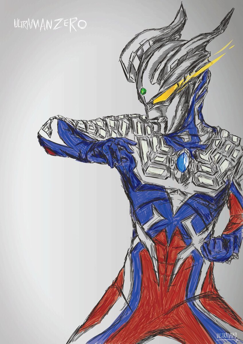 Ultrataku No Twitter Ultraman Zero 描きましたゼロ ウルトラマンゼロ セブンの息子だっ 久しぶりにきちんと ゼロを描いて見たけど本当にカッコ良いウルトラマンだし 楽しいわゼロ描くのw セブン ゼロときたらやっぱり次は彼かなww ウルトラマンゼロ