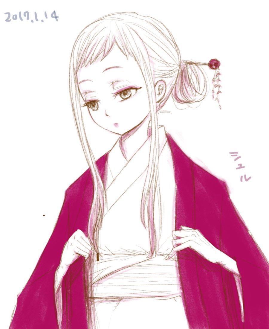 着物のシュル感が好き #地縛少年花子くん版深夜の真剣お絵描き60分一本勝負