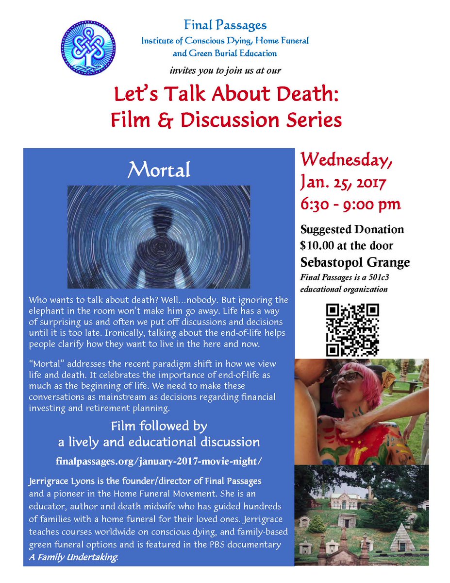 imsorrytohear's tweet photo. Join the the convo at Let’s Talk About #Death: Film &amp; Discussion series featuring #Mortal on January 25th in #Sonoma. Details here: https://t.co/9KcQnzLvib