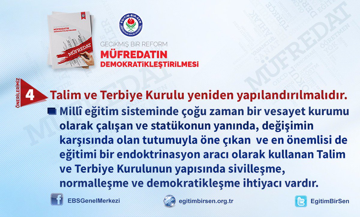 EgitimBirSen's tweet image. Talim ve Terbiye Kurulu yeniden yapılandırılmalıdır. 
egitimbirsen.org.tr/ebs_files/file…