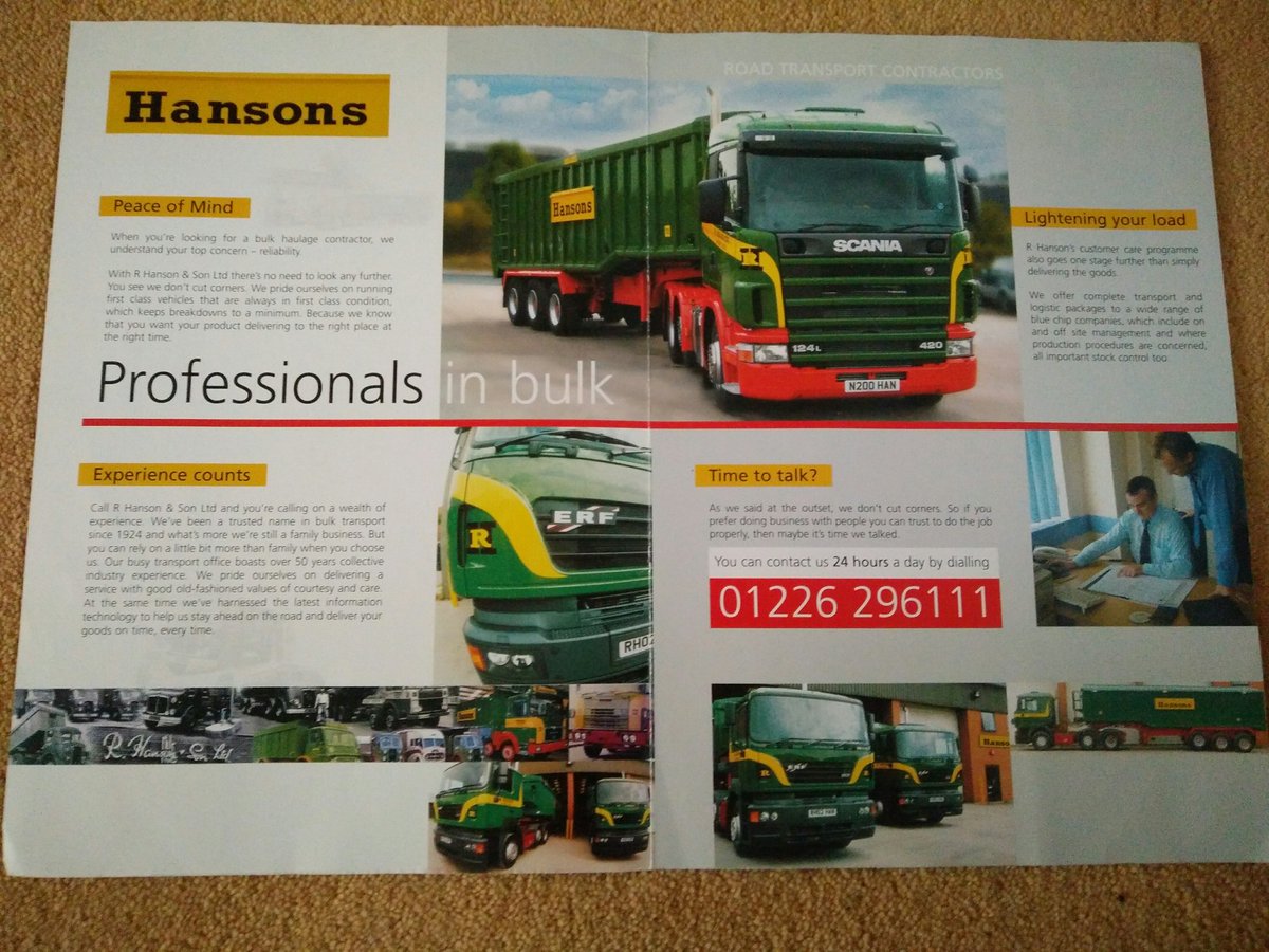 jeremystrutt's tweet photo. Found the sales brochure from one of my favourite jobs in #Barnsley with my truck on the cover!! - #RHanson #trucking #ERF #BulkTipper https://t.co/Shnpr3EnPu