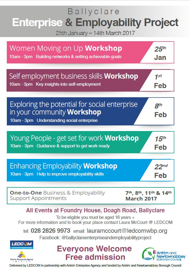gosucceed_ni's tweet photo. Get key insights into #selfemployment at the FREE Self Employment Business Skills Workshop #ballyclare 1st Feb @ledcomltd @AntrimEnterpris https://t.co/ANVKBiKjoe