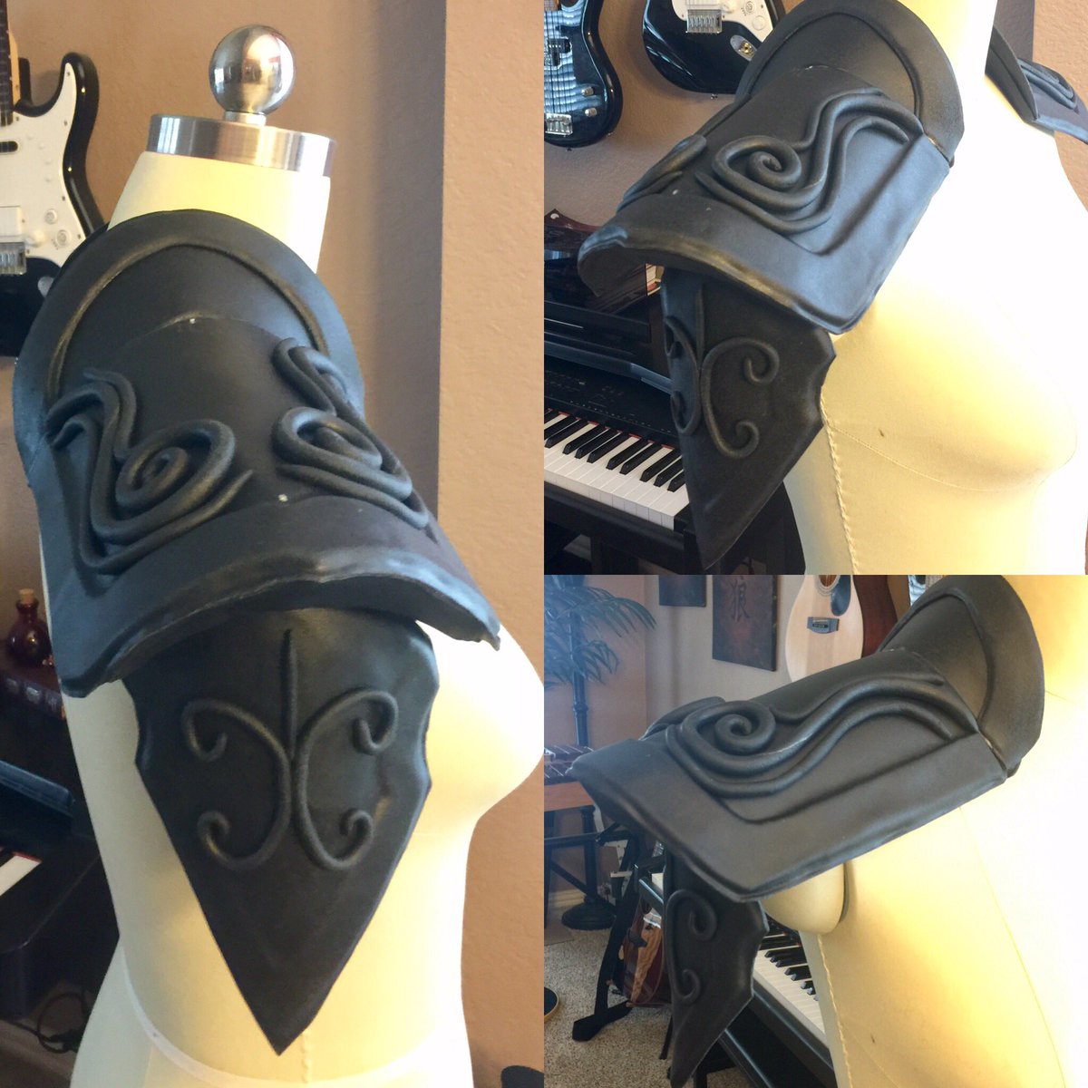 Shoulder armor progress #worblaarmor #blackworbla #cosplay #tkdgrl