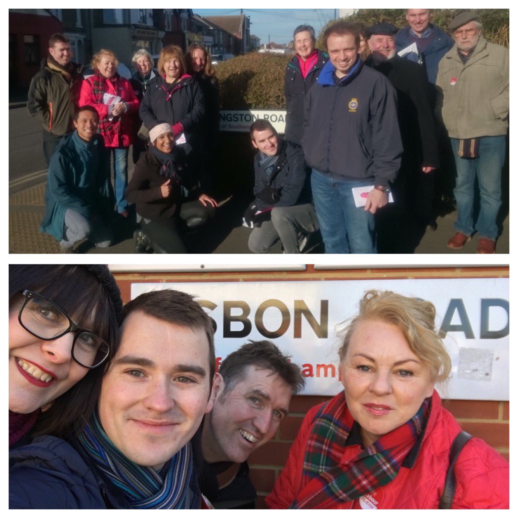 Christophammond's tweet photo. Cold morning but warm reception for @soton_labour activists campaigning in Fremantle. #labourdoorstep @redrosesarah https://t.co/1b0LUXD8HS