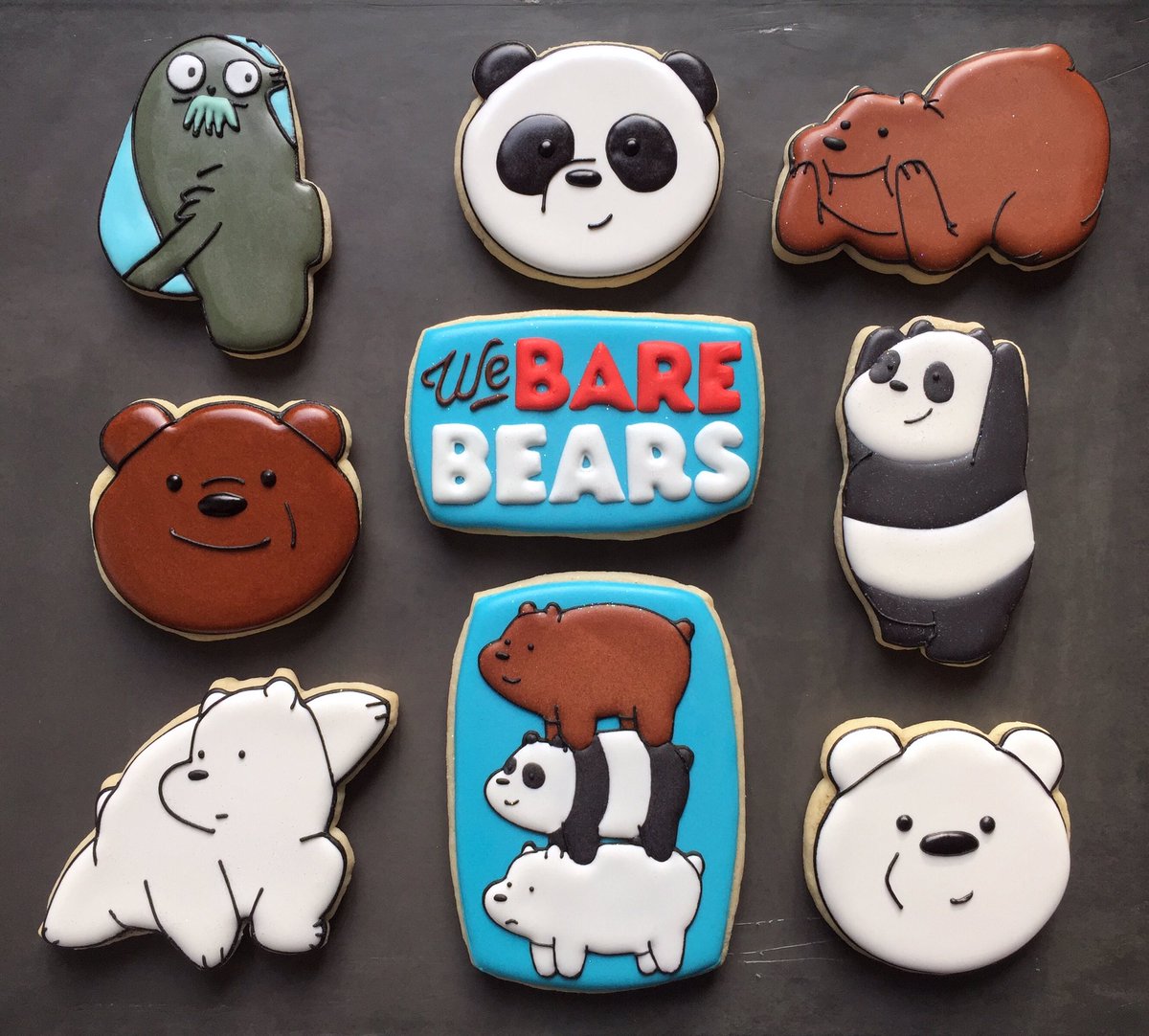 localtartbakery's tweet photo. Some #WeBareBears &amp; a Charlie for a very special 4 yr olds bday 🐻🐼🎉 https://t.co/0MVcXJMutG