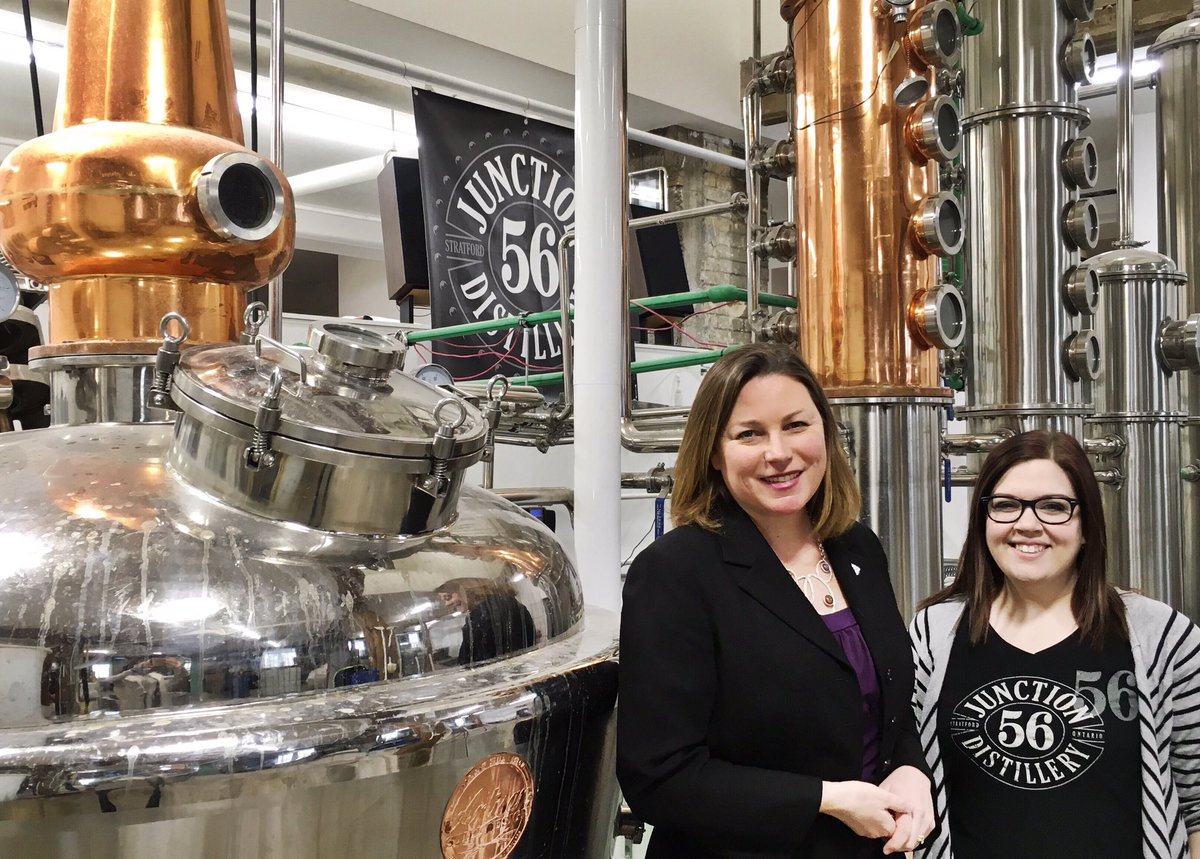 CFifeKW's tweet image. Toured @Junction_56 Distillery in Stratford this afternoon. Discussed the negative impacts of #Bill70 on Ontario's #craftdistillers @_OCDA