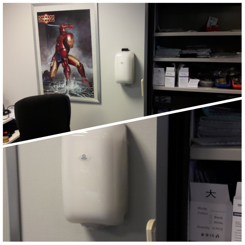 Het blijft leuk als je in een bedrijf stapt en je ziet je eigen Qleaniq dispenser hangen!  #trots <a href="/PaardekooperBV/">Verpakkingen</a> klant